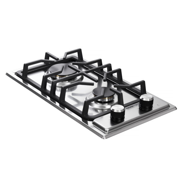 Verona Stainless Steel Gas 2 Burner Cooktop & Reviews Wayfair
